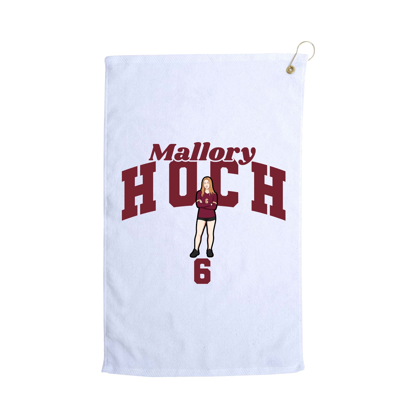 Golf Towel — Signature Arch in White