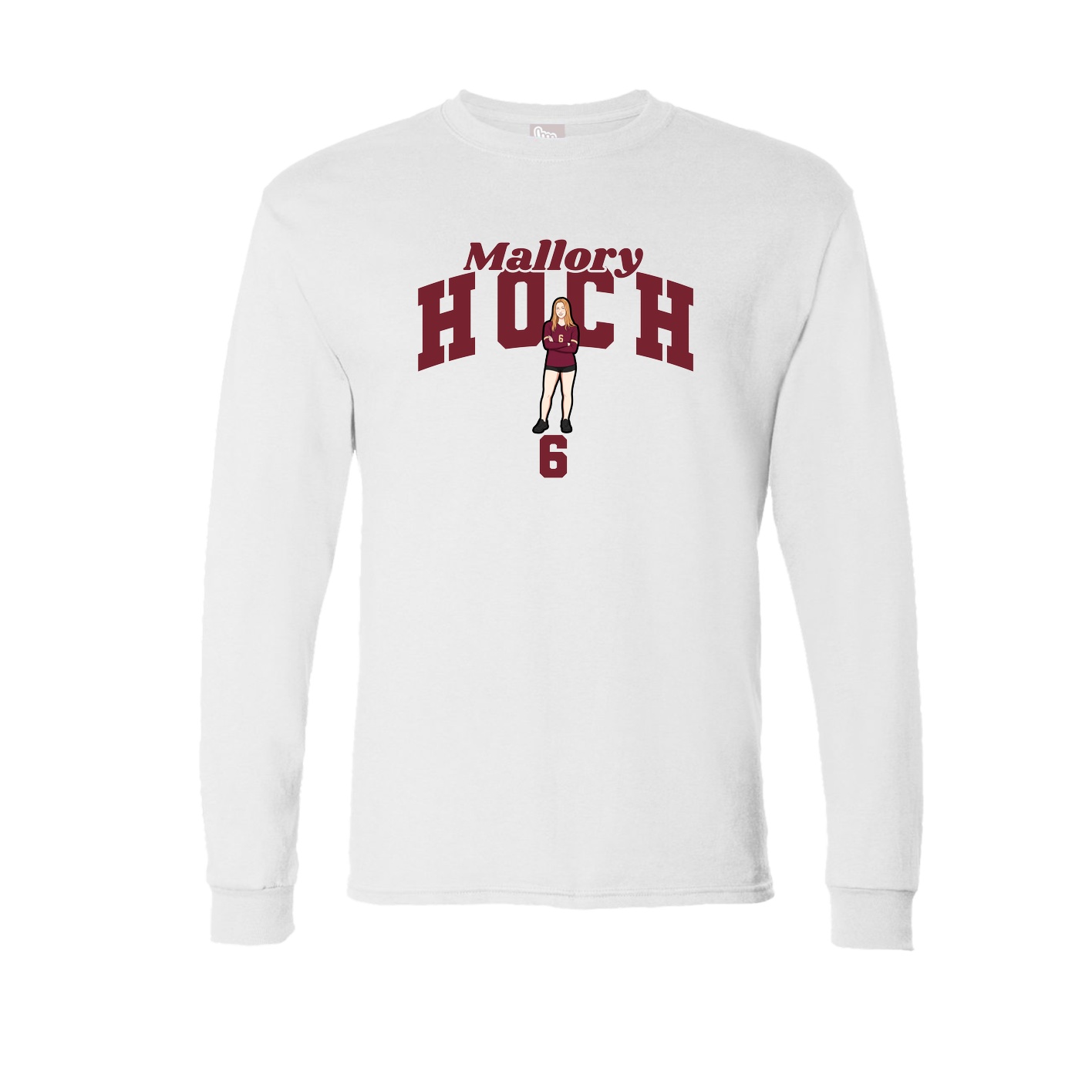 Long Sleeve Tee — Signature Arch in White