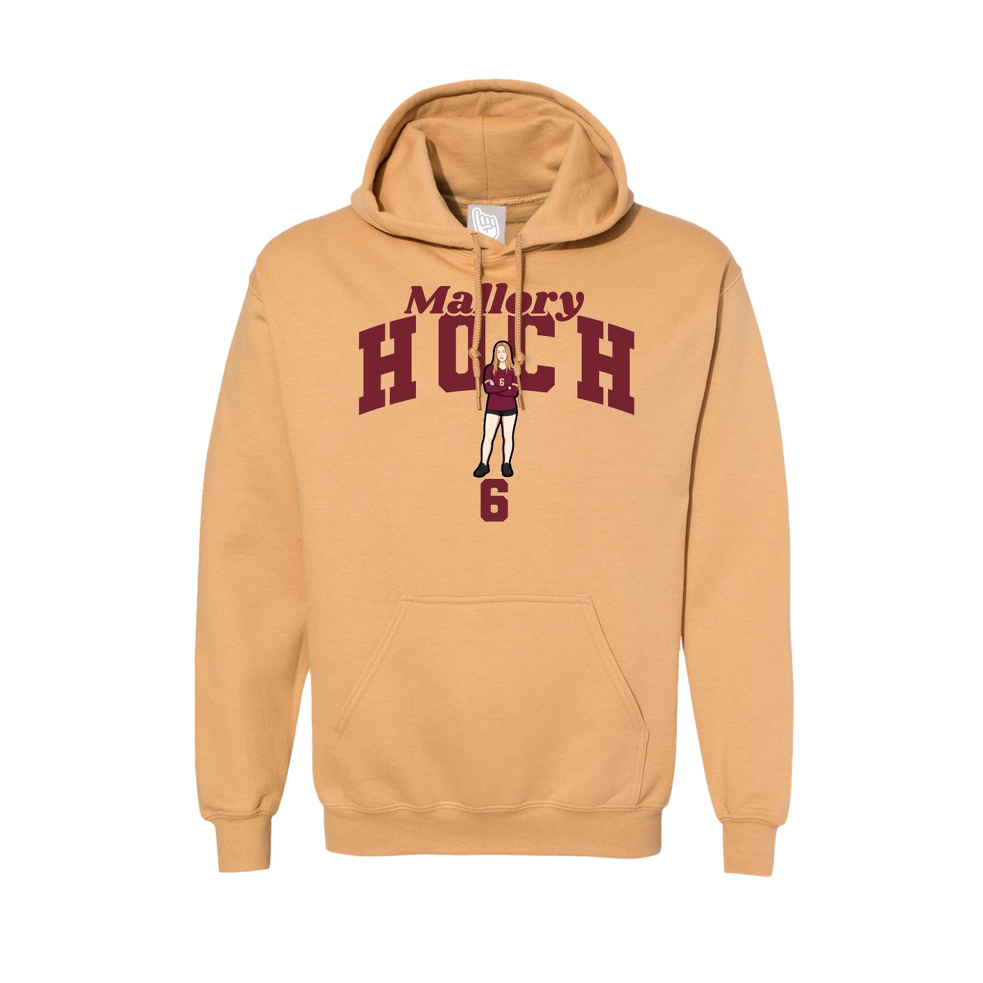 Hoodie — Signature Arch in Vegas Gold