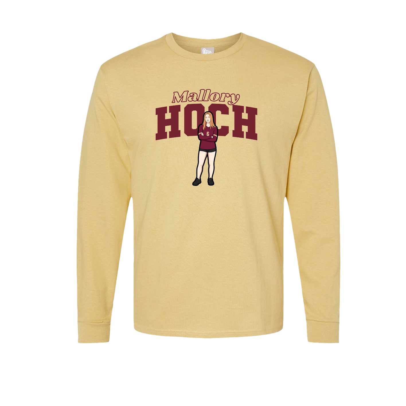 Long Sleeve Tee — Name Arch in Vegas Gold