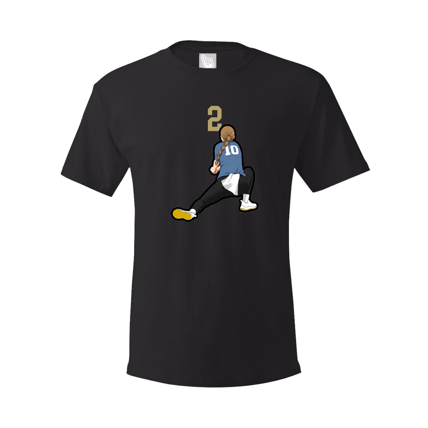 Youth Tee — Number Top in Black