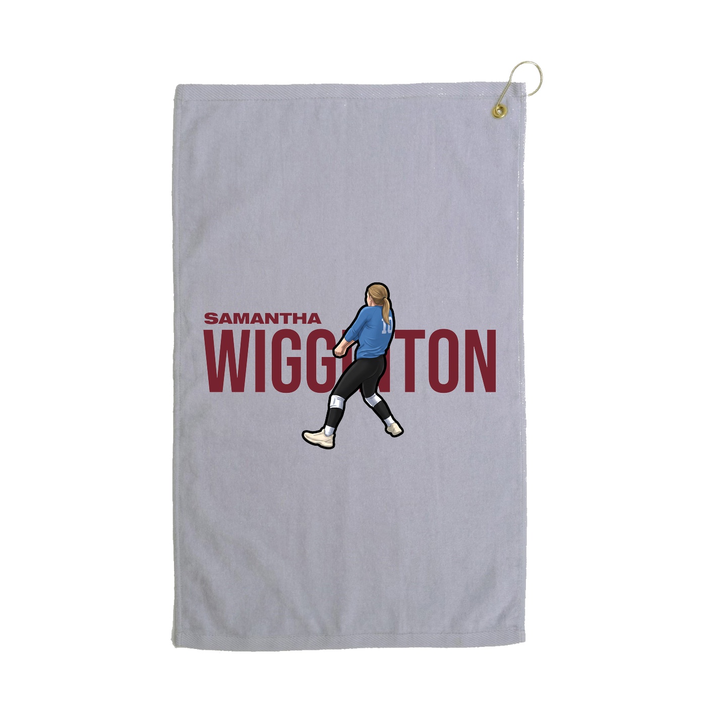 Golf Towel — Player Name in Grey