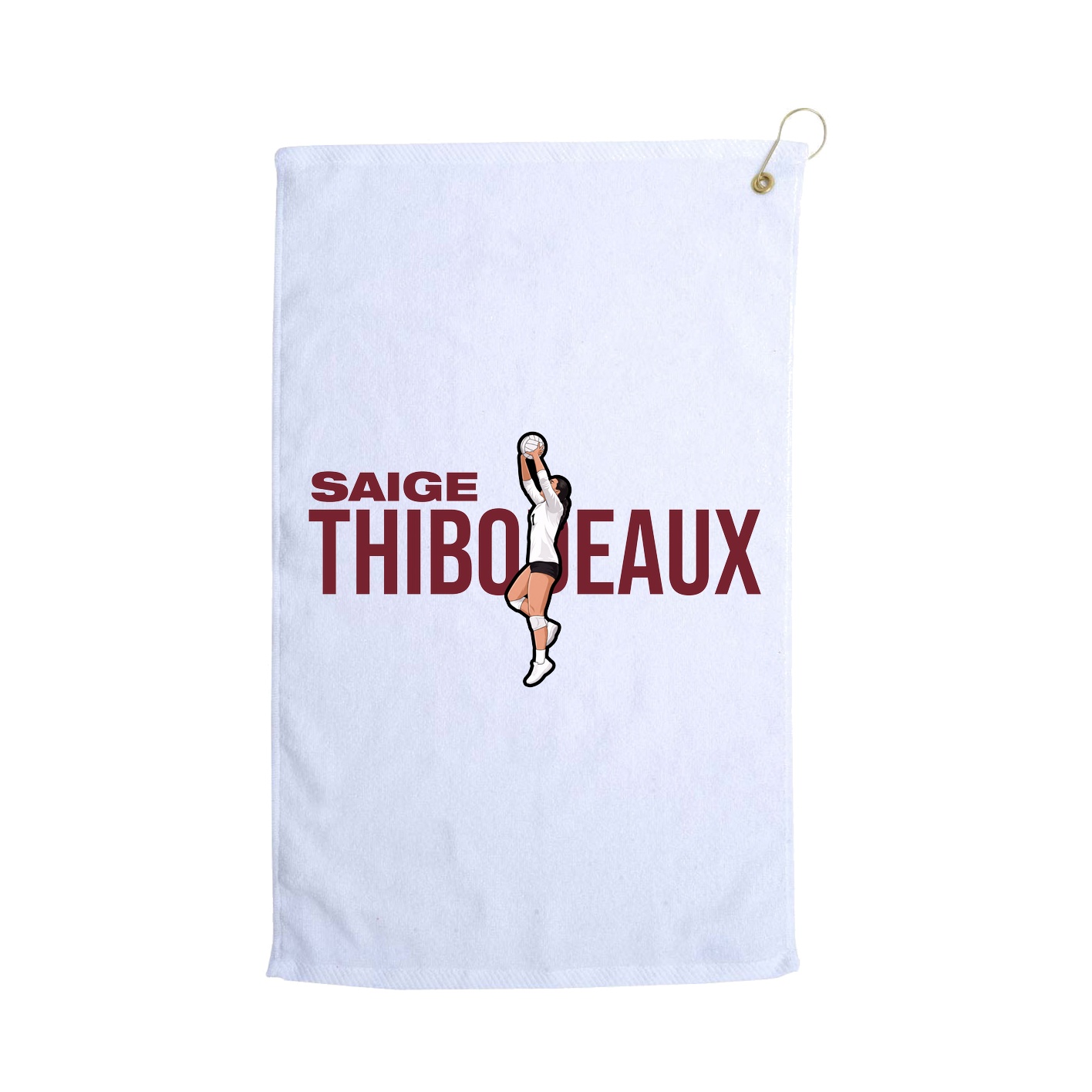 Golf Towel — Player Name in White