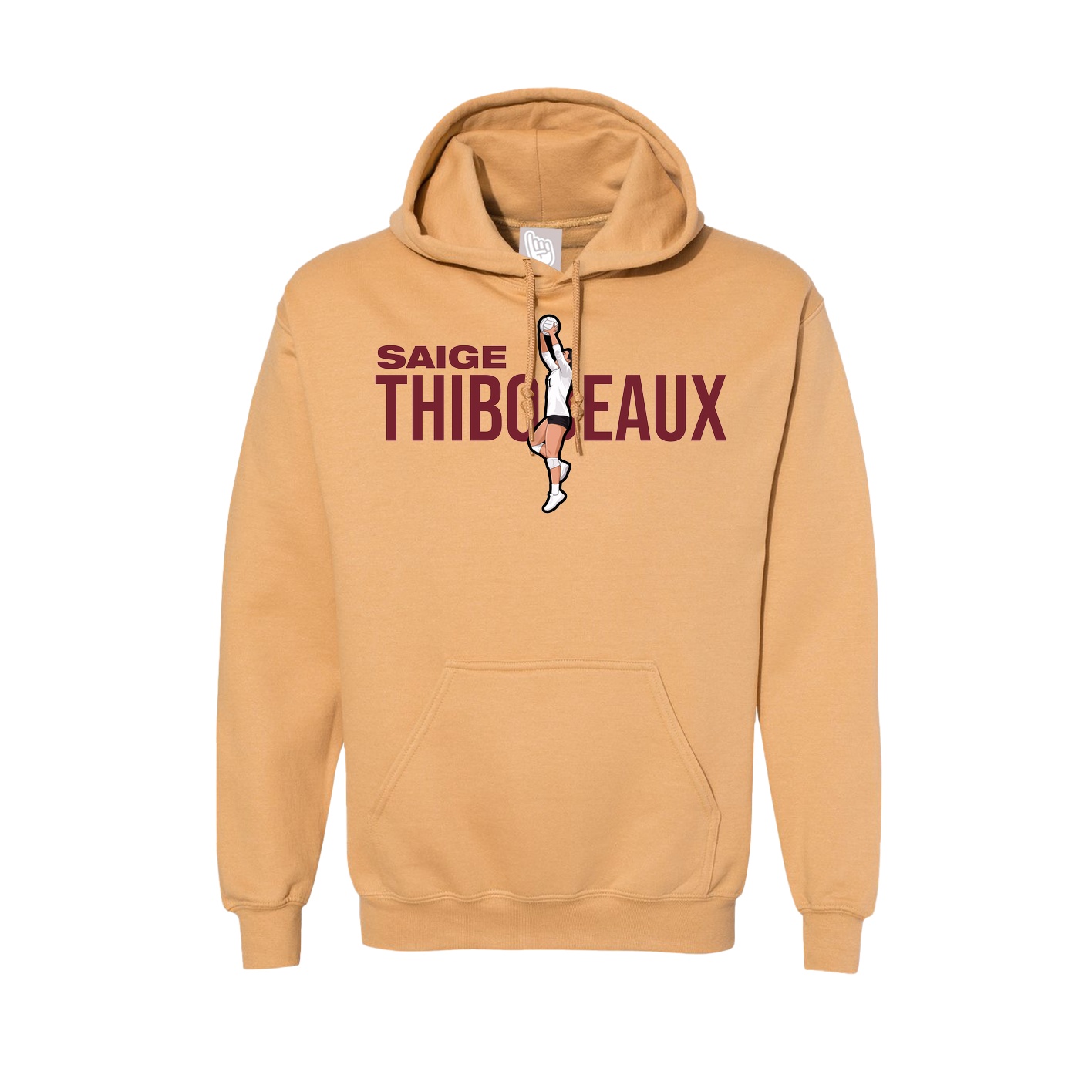 Hoodie — Player Name in Vegas Gold