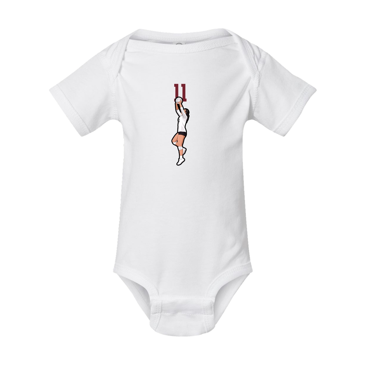 Baby Onesie — Number Top in White