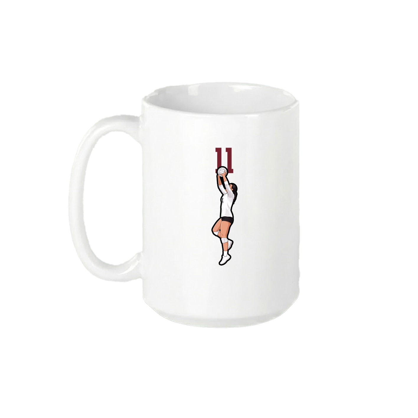 15oz Coffee Mug — Number Top in White