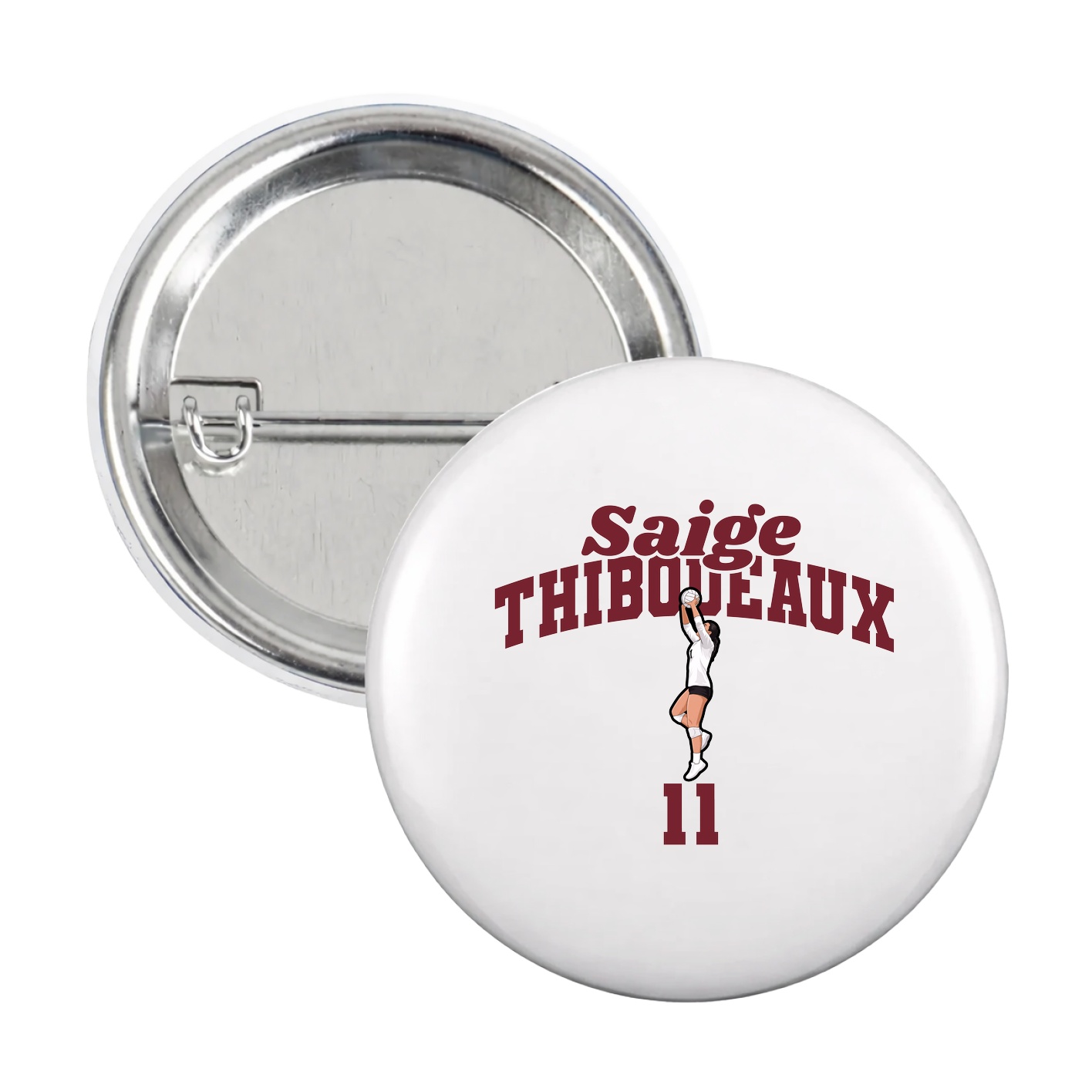 Game Day Button — Signature Arch in White