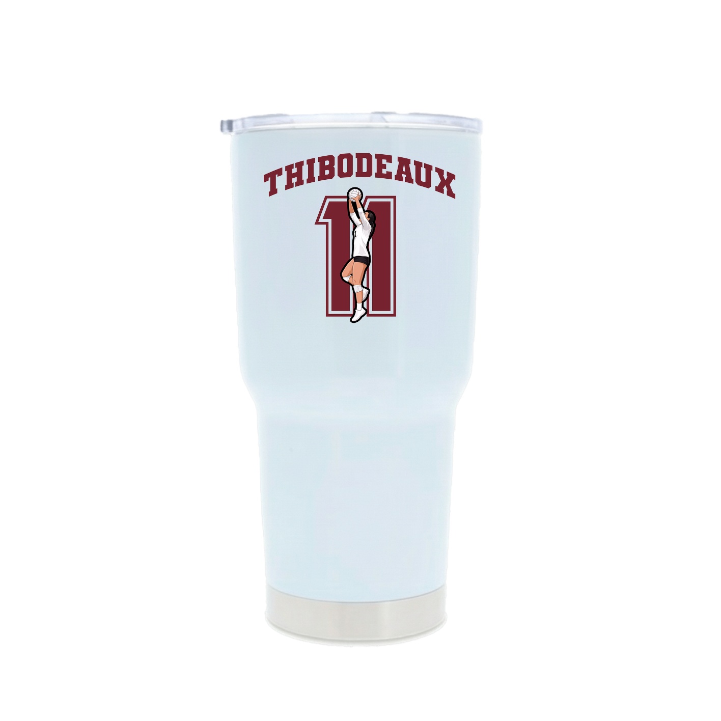 30oz Stainless Steel Tumbler — Number in White