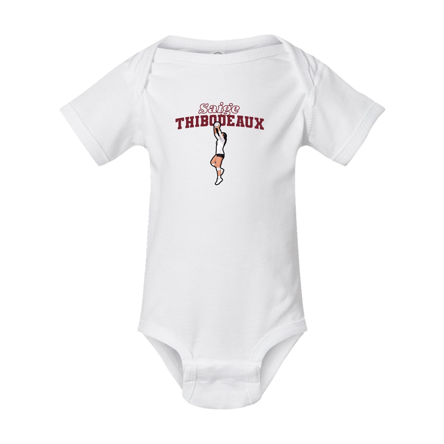 Baby Onesie — Name Arch in White
