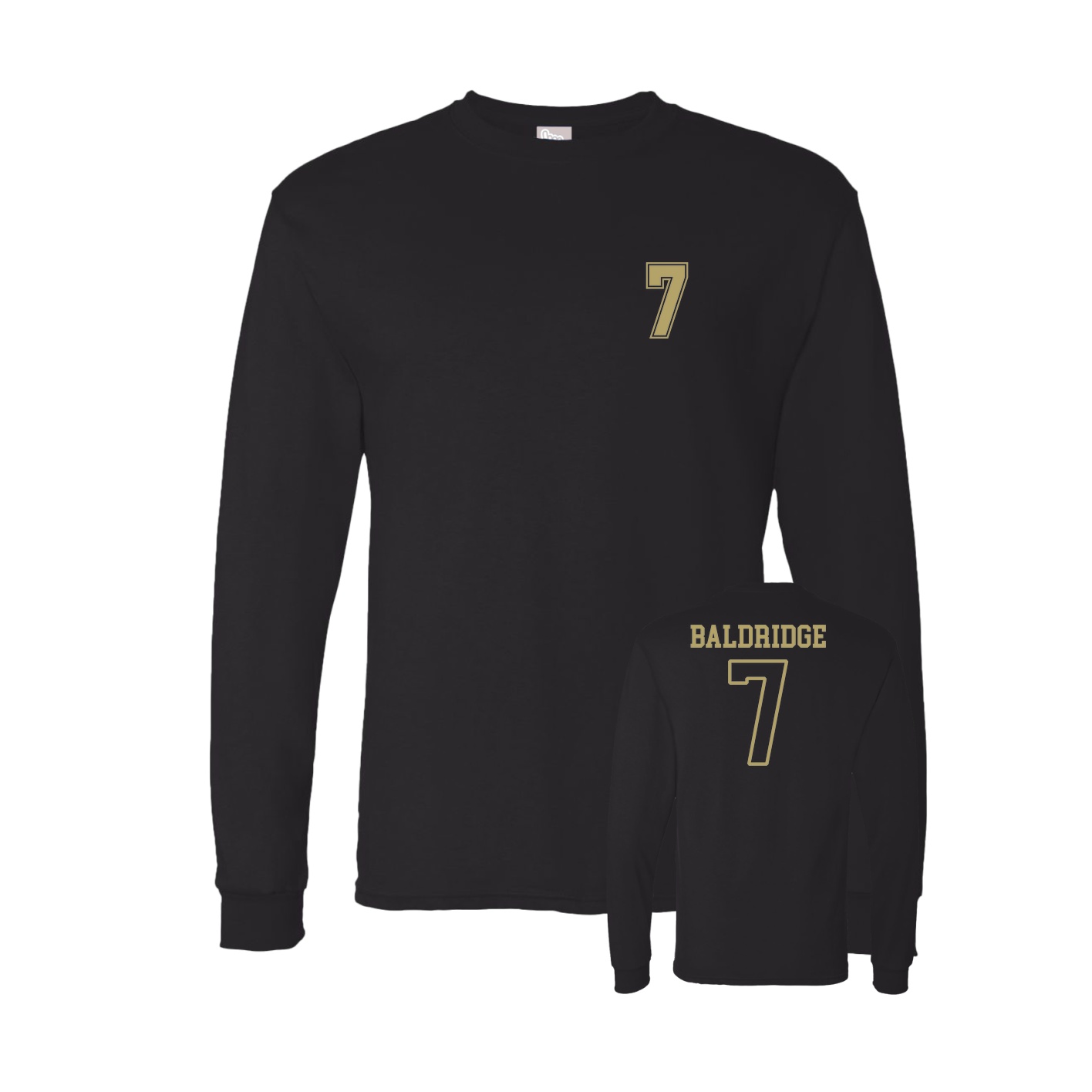 Long Sleeve Tee — Chest Back in Black