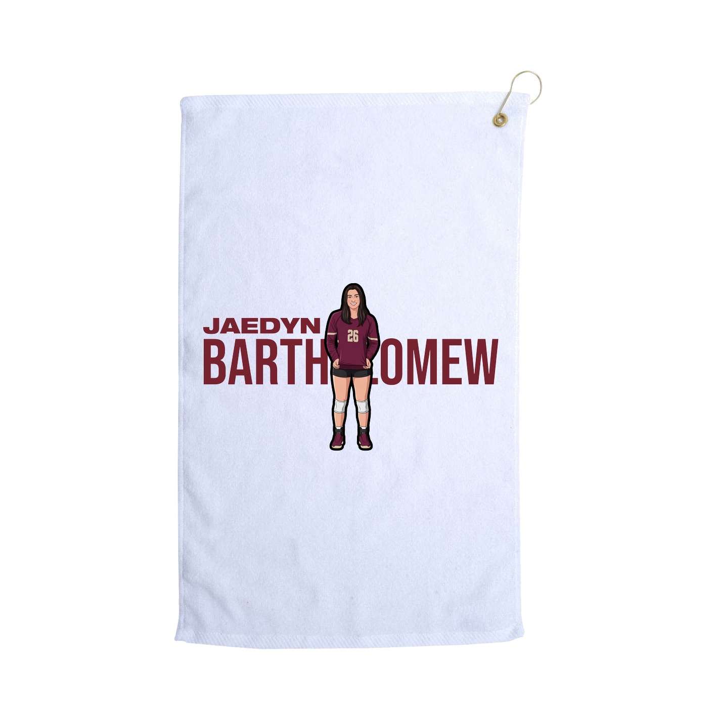 Golf Towel — Player Name in White