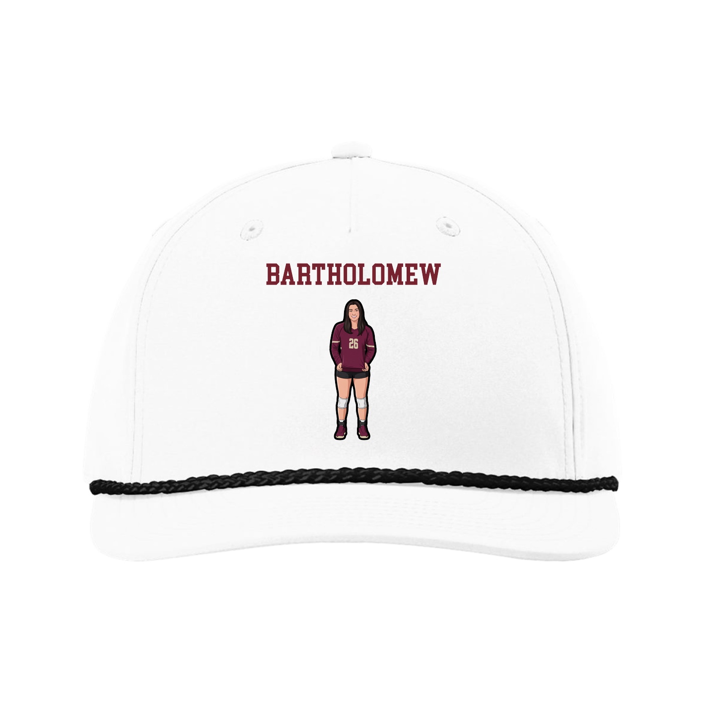 Five-Panel Classic Rope Cap — Shirsey in White
