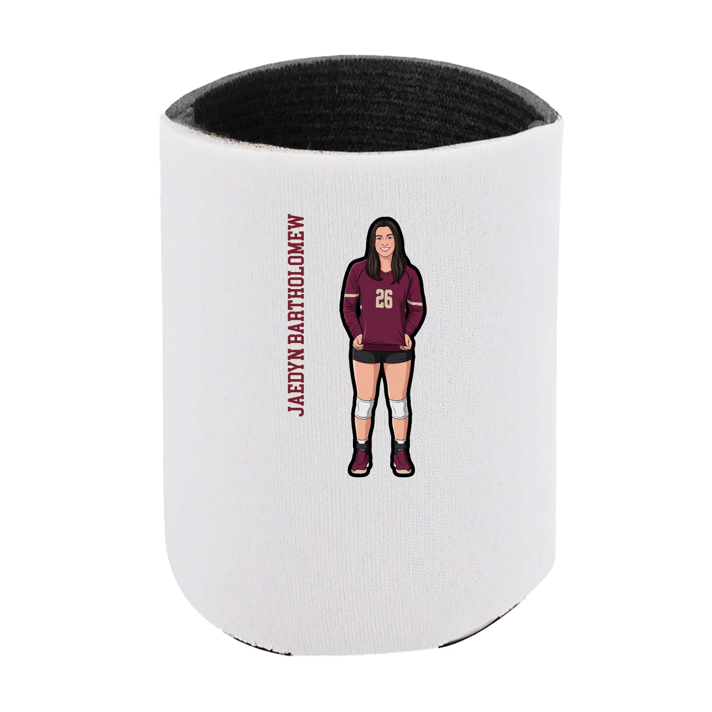 Can Holder — Name Vertical in White