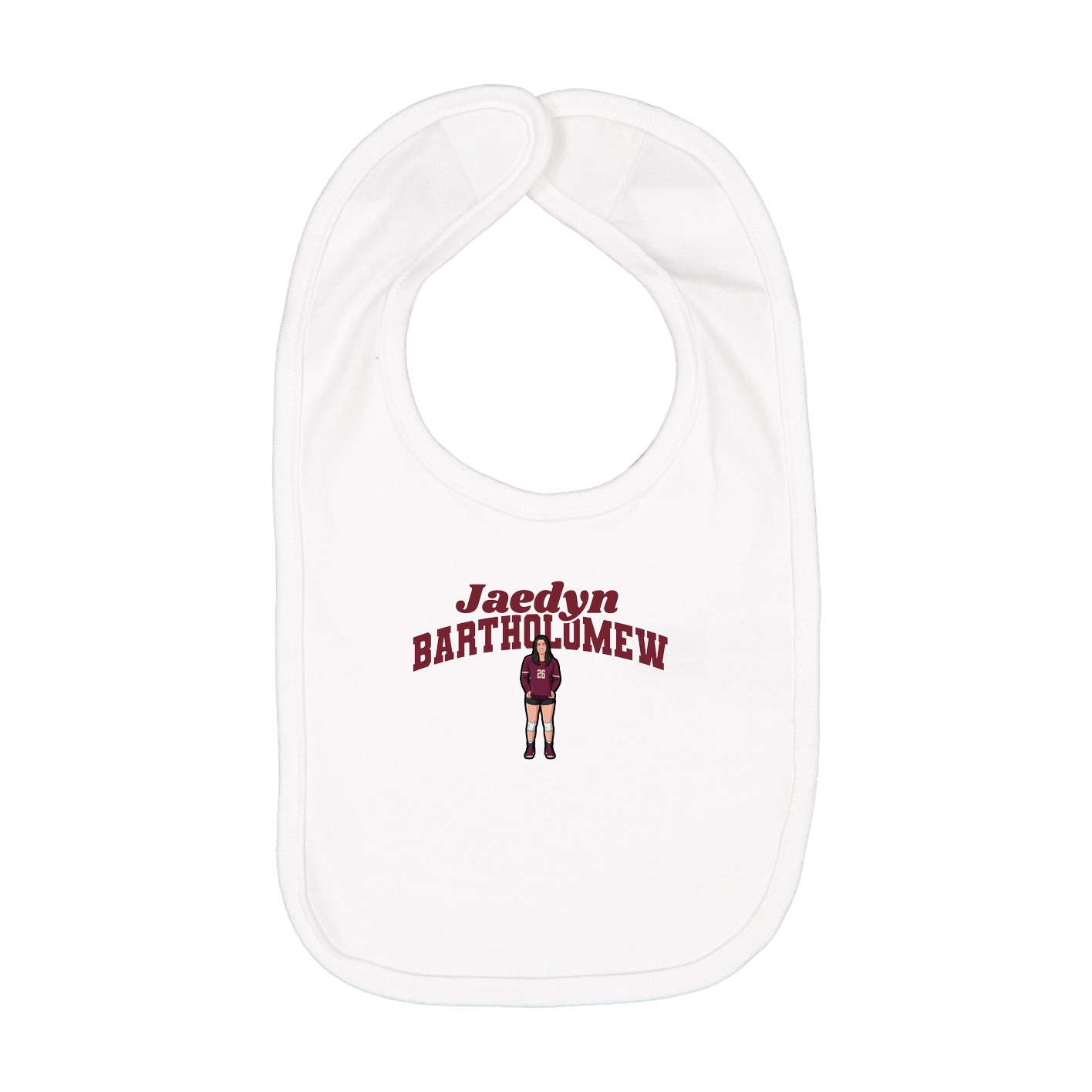 Infant Bib — Signature Arch in White