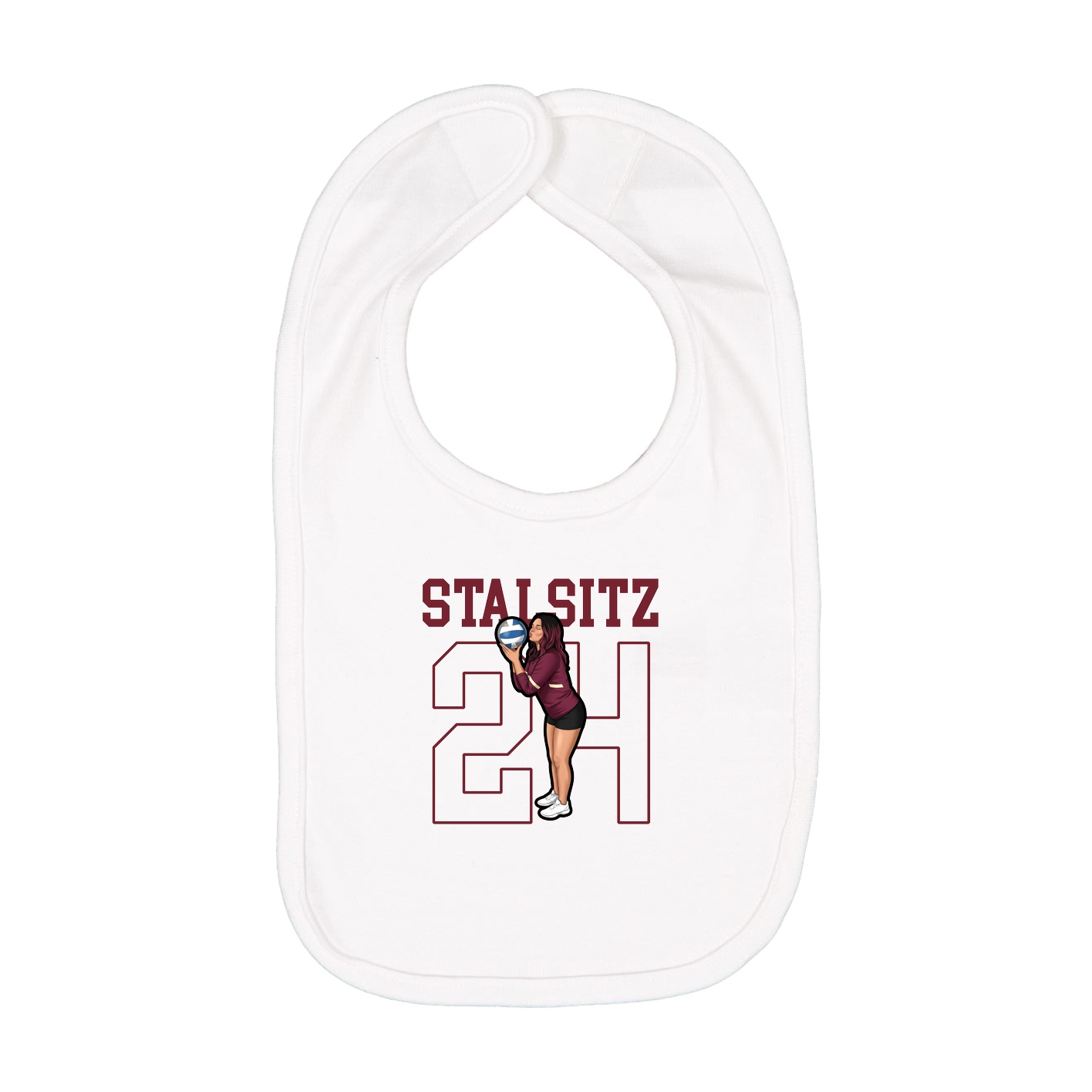 Infant Bib — Shirsey in White