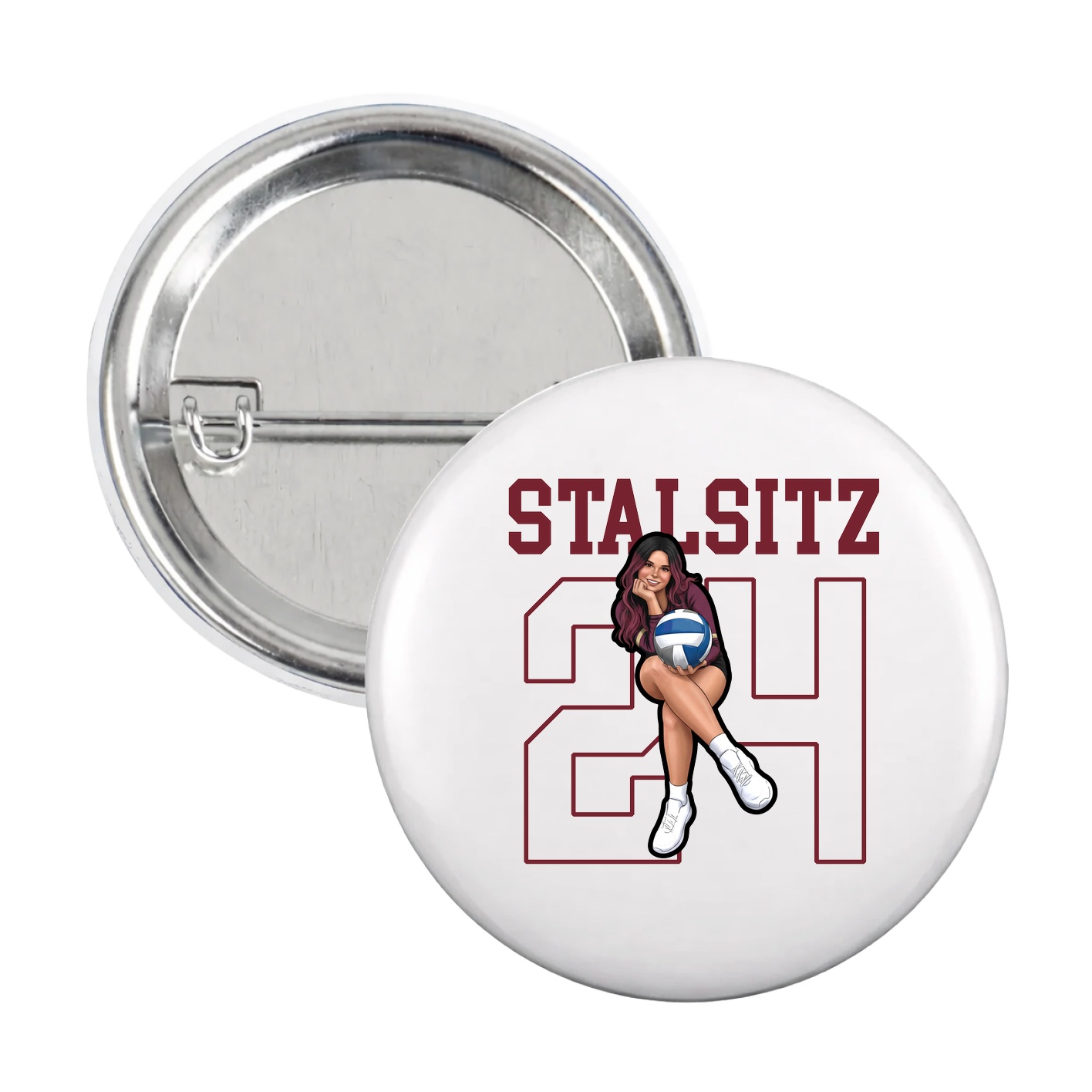 Game Day Button — Shirsey in White