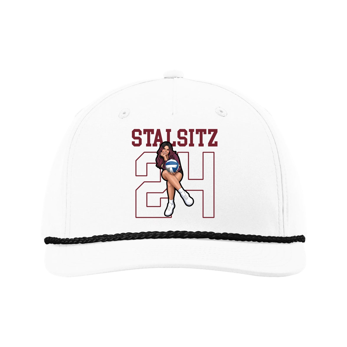 Five-Panel Classic Rope Cap — Shirsey in White