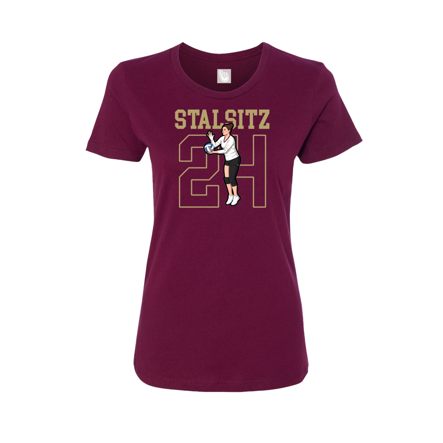 Fitted Women's Tee — Shirsey in Maroon