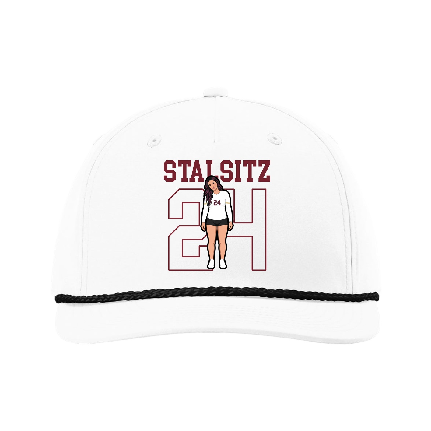 Five-Panel Classic Rope Cap — Shirsey in White