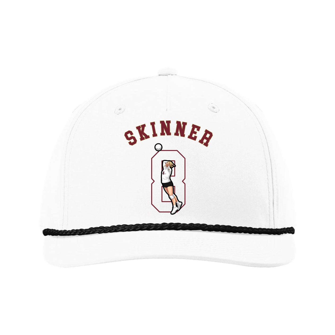 Five-Panel Classic Rope Cap — Shirsey Arch in White