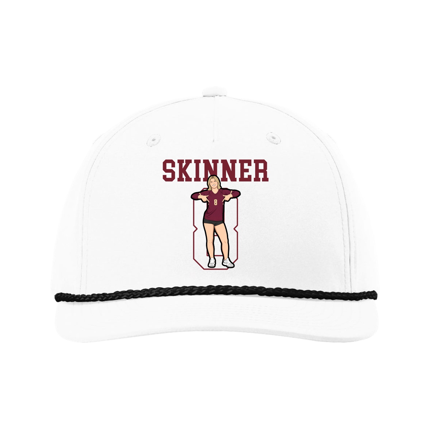 Five-Panel Classic Rope Cap — Shirsey in White