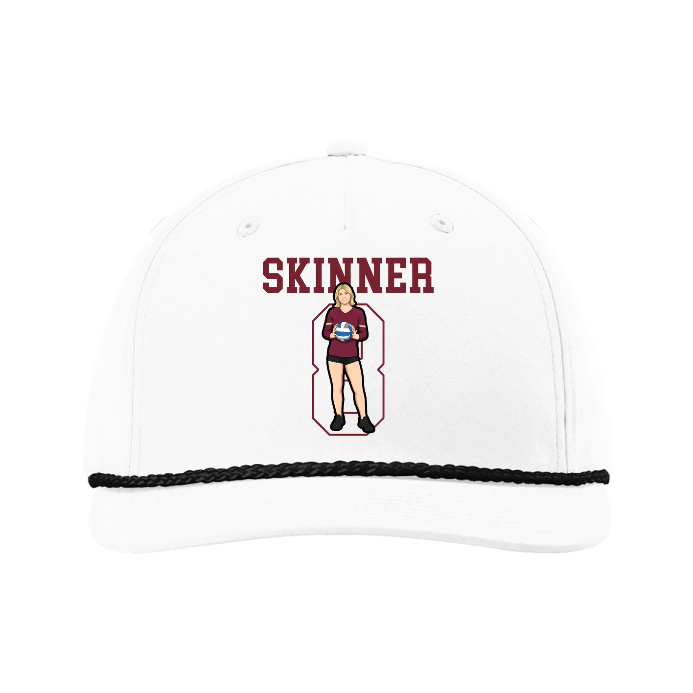 Five-Panel Classic Rope Cap — Shirsey in White
