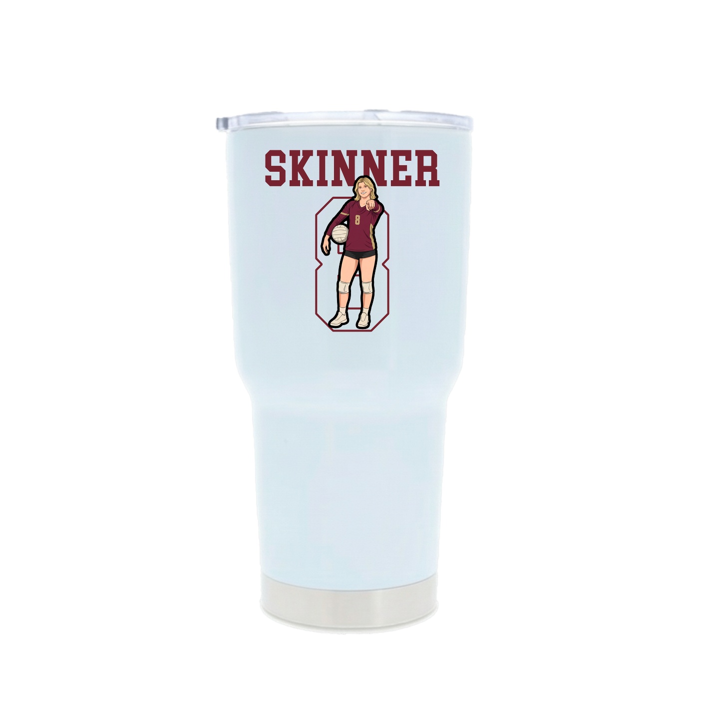30oz Stainless Steel Tumbler — Shirsey in White