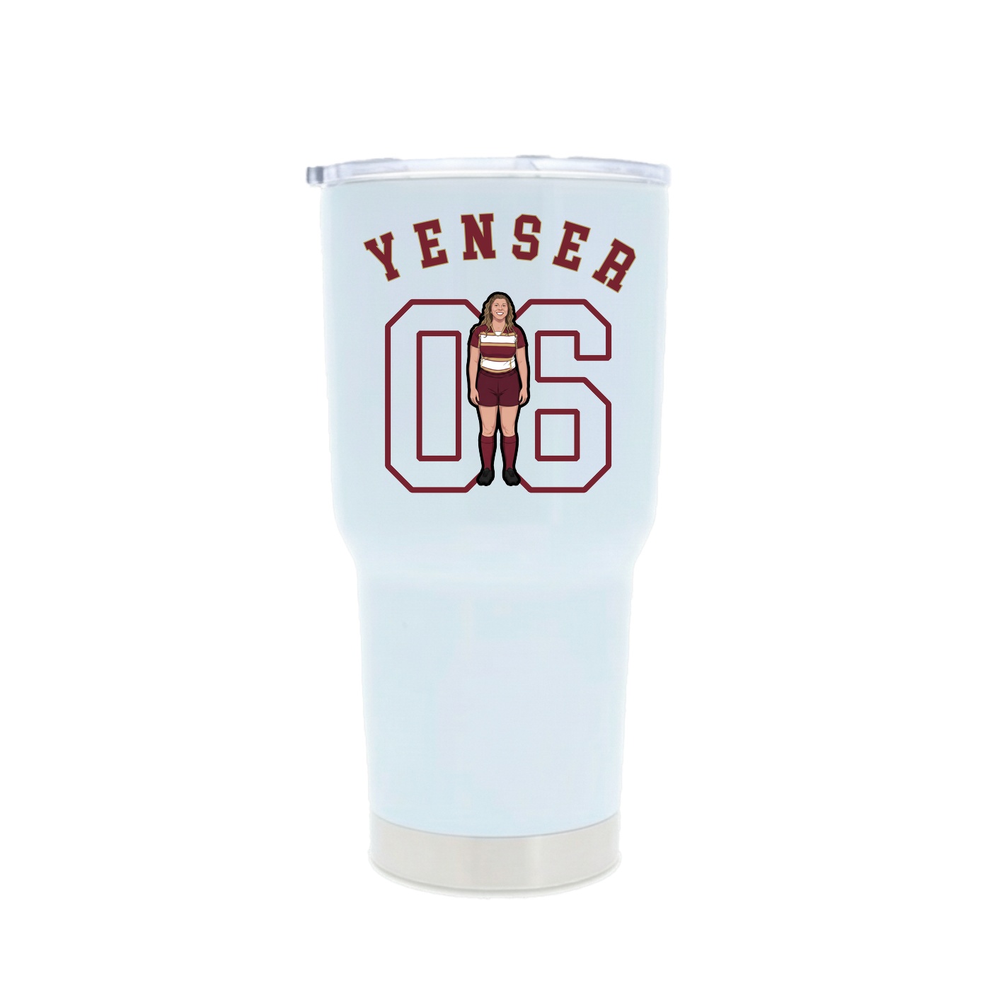 30oz Stainless Steel Tumbler — Shirsey Arch in White