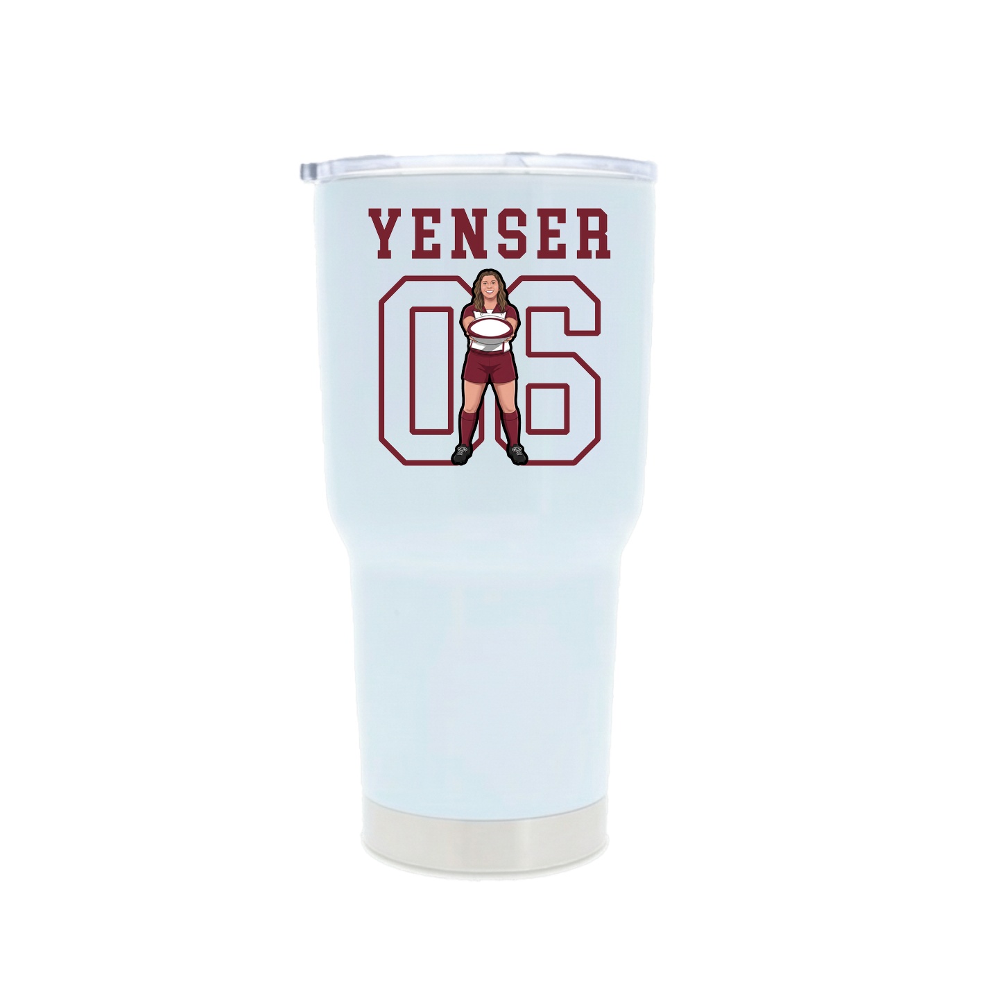 30oz Stainless Steel Tumbler — Shirsey in White
