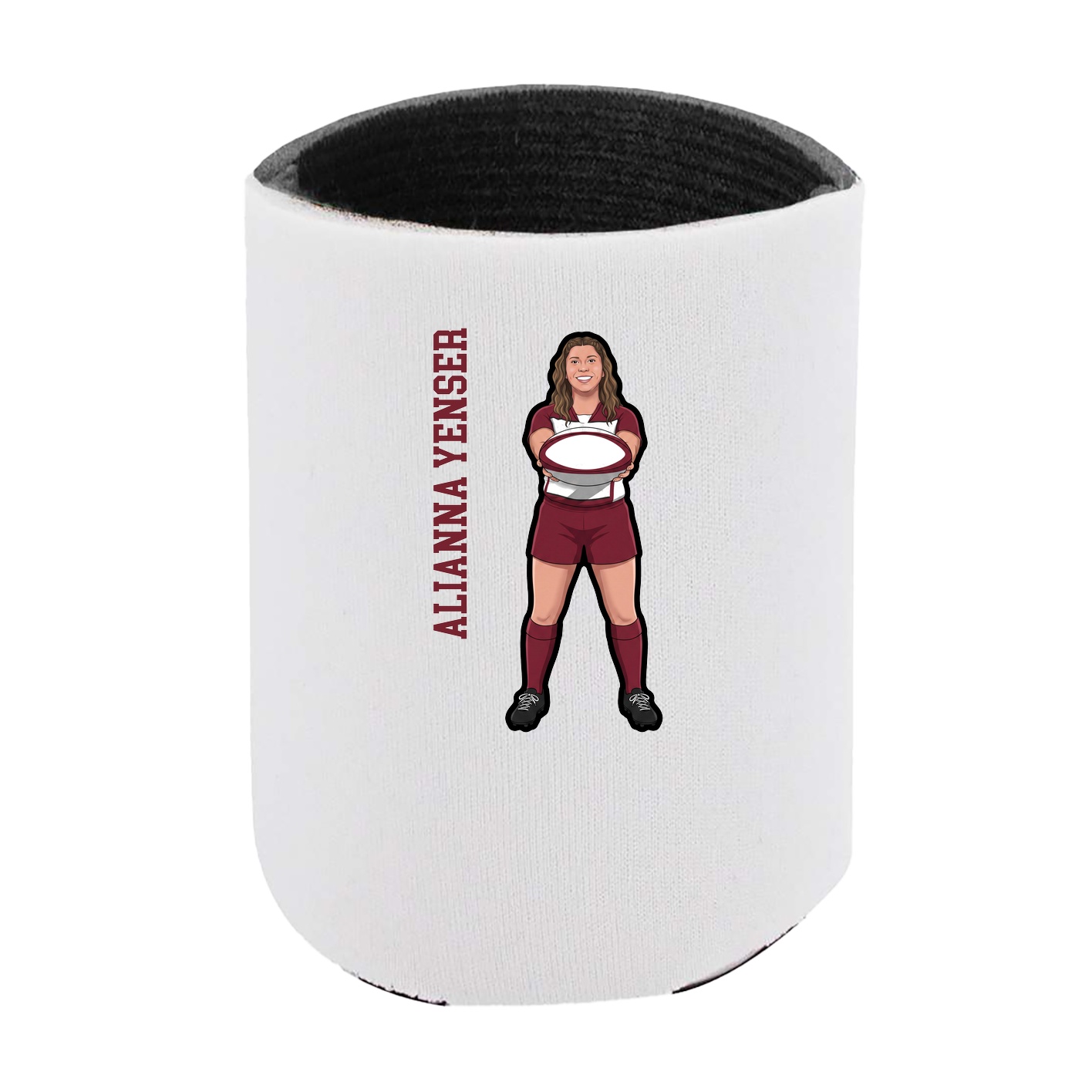 Can Holder — Name Vertical in White