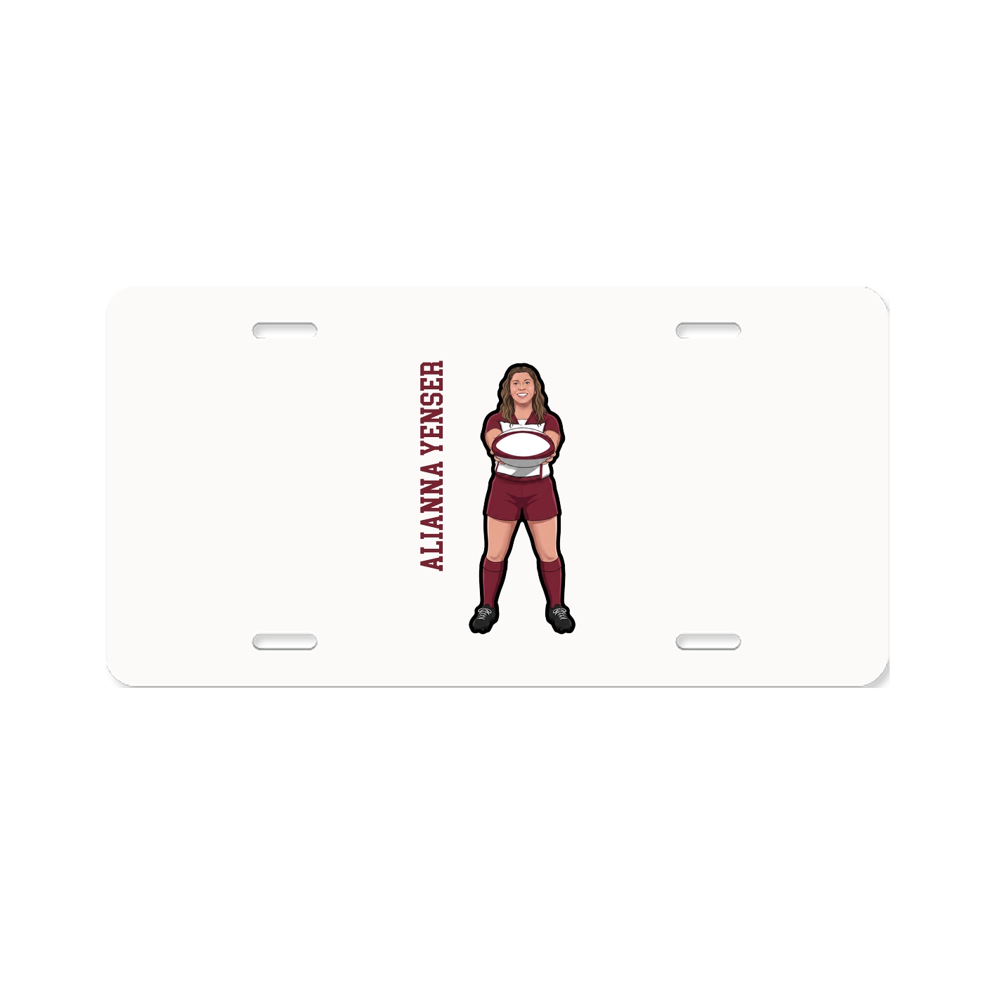 License Plate — Name Vertical in Classic