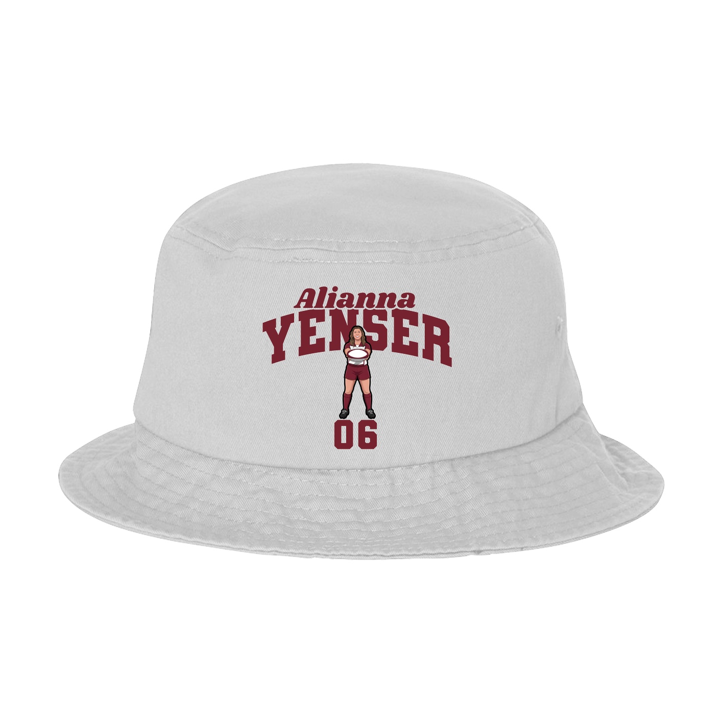Bucket Cap — Signature Arch in White