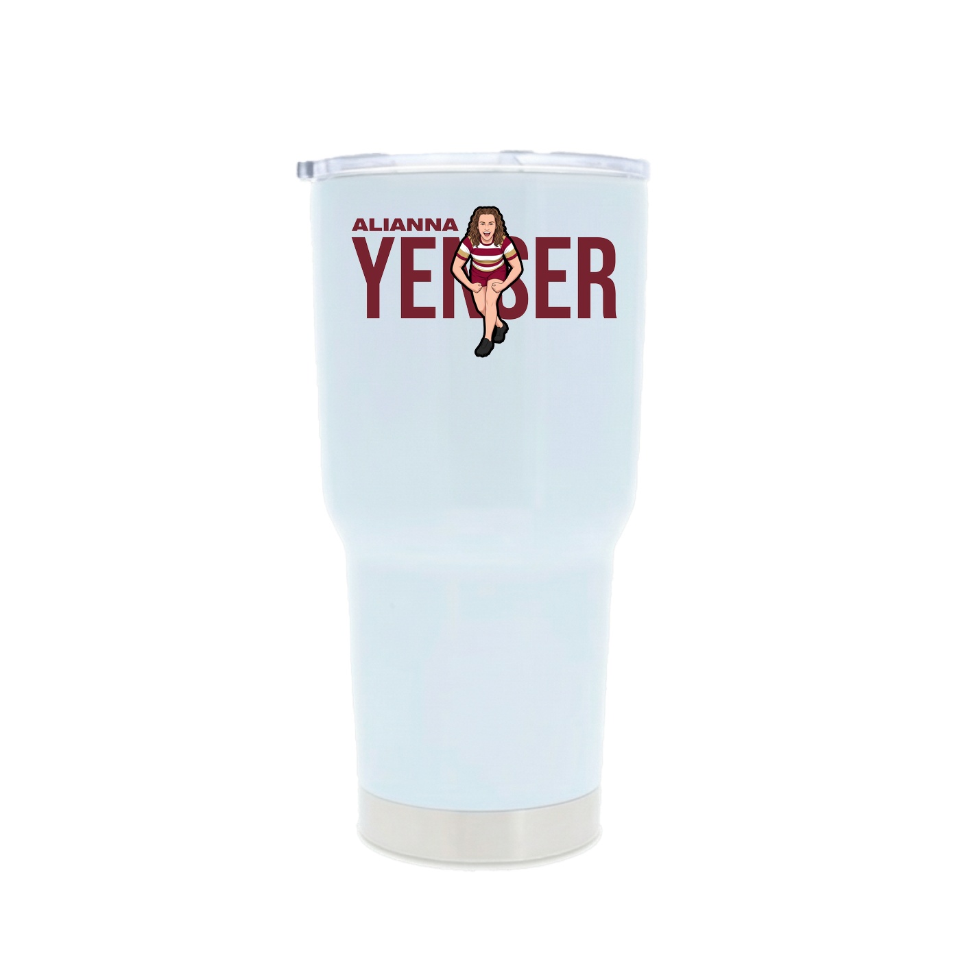 30oz Stainless Steel Tumbler — Player Name in White