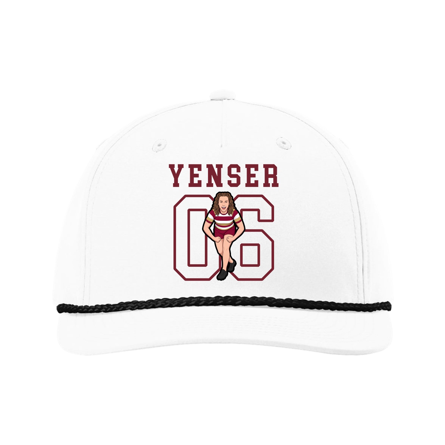 Five-Panel Classic Rope Cap — Shirsey in White