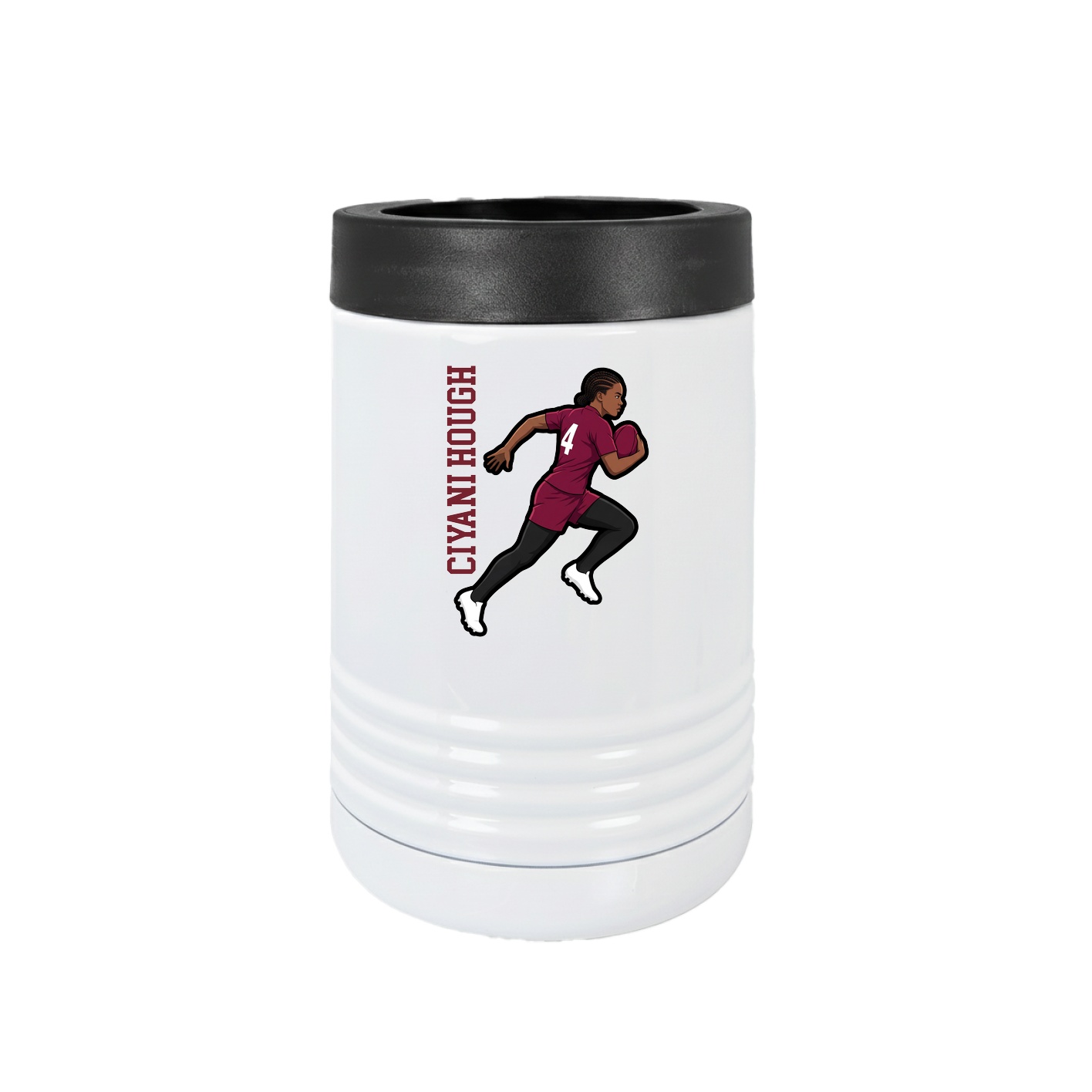 Beverage Holder — Name Vertical in White