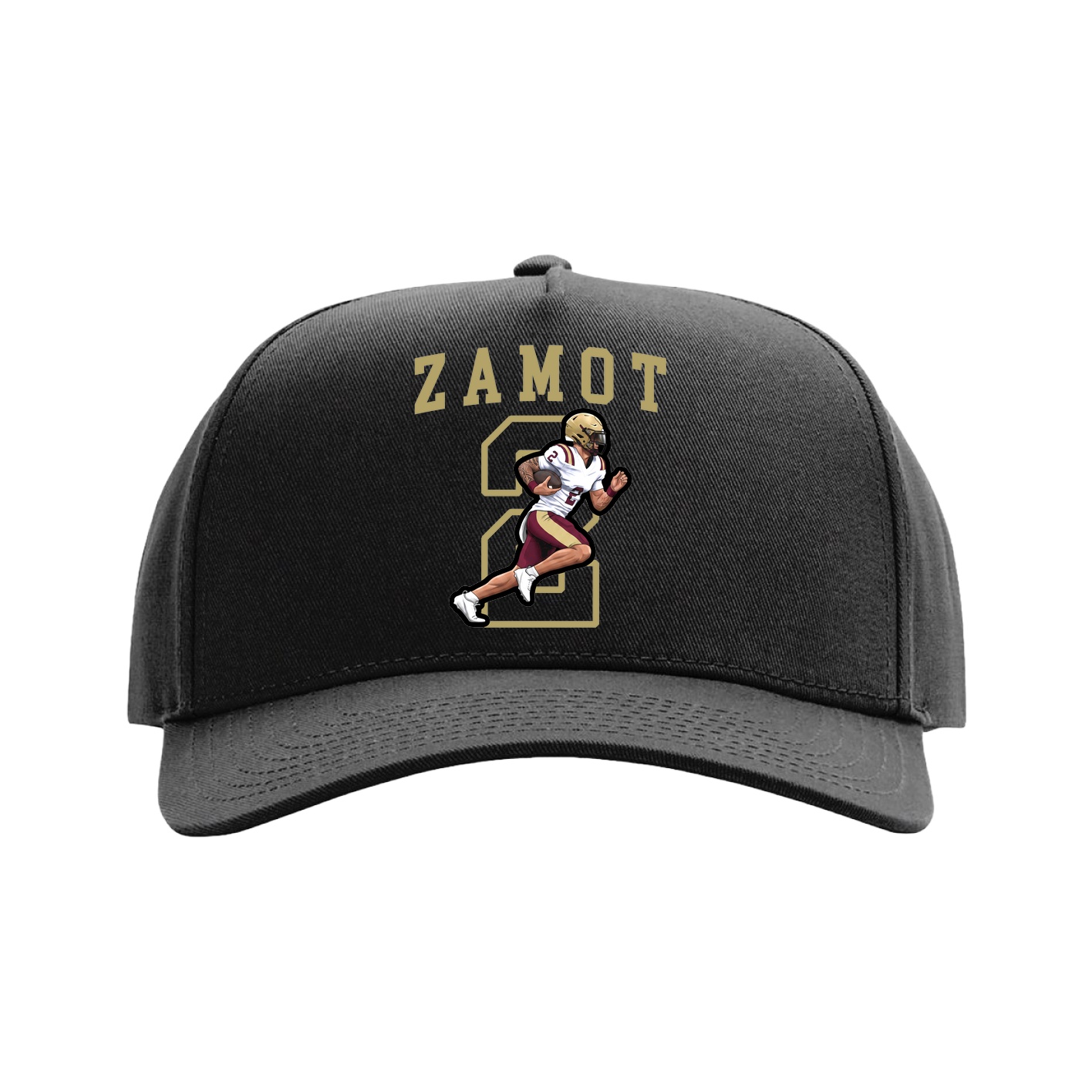 Full Fabric Five-Panel Champ Cap — Shirsey in Black