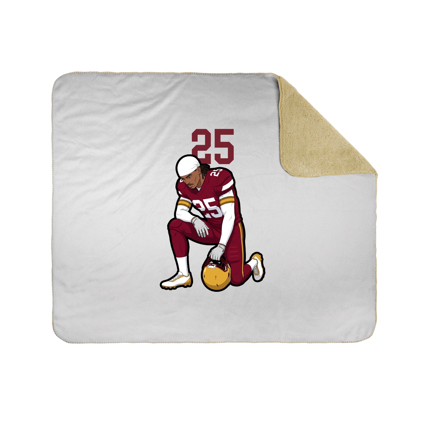 Throw Blanket — Number Top in White