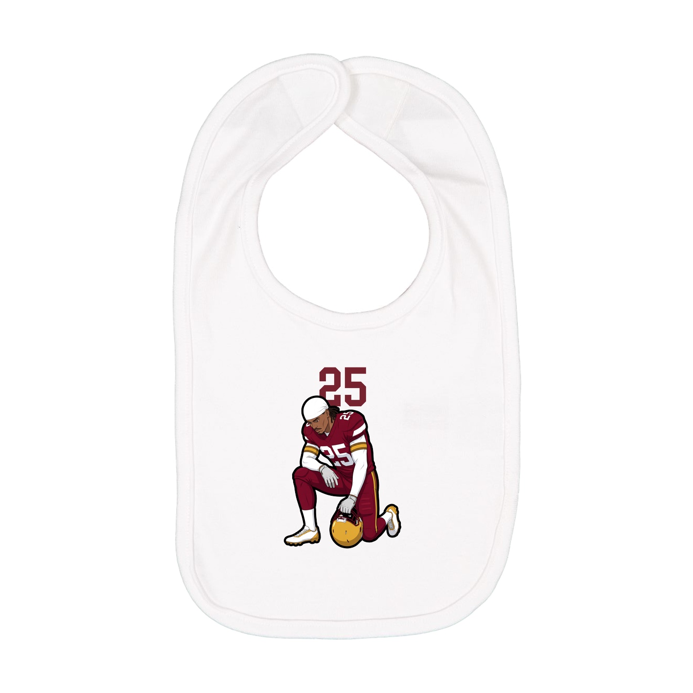 Infant Bib — Number Top in White