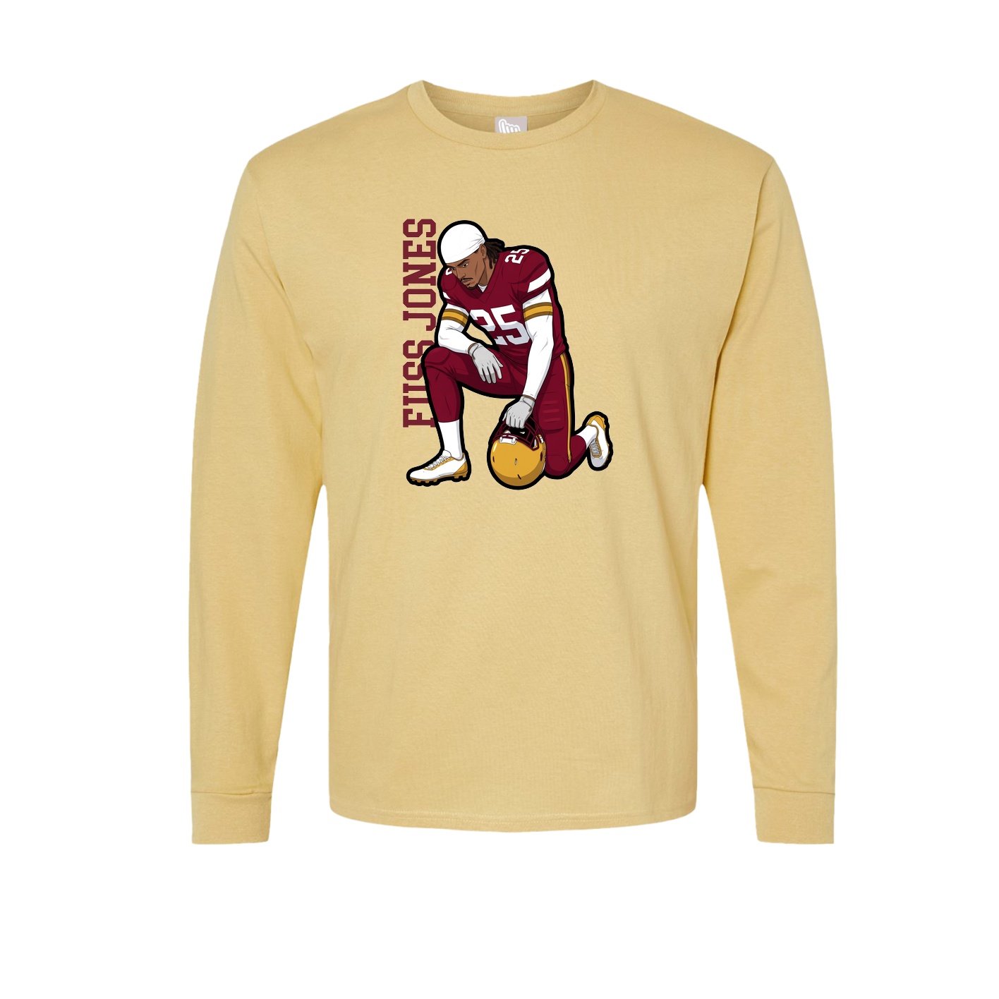 Long Sleeve Tee — Name Vertical in Vegas Gold