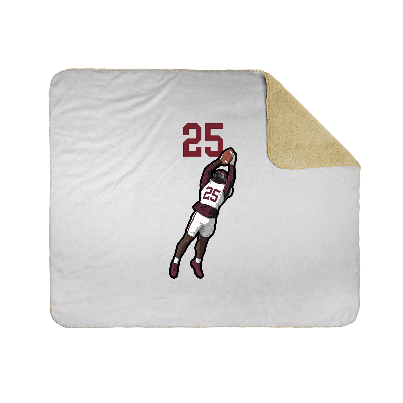 Throw Blanket — Number Top in White