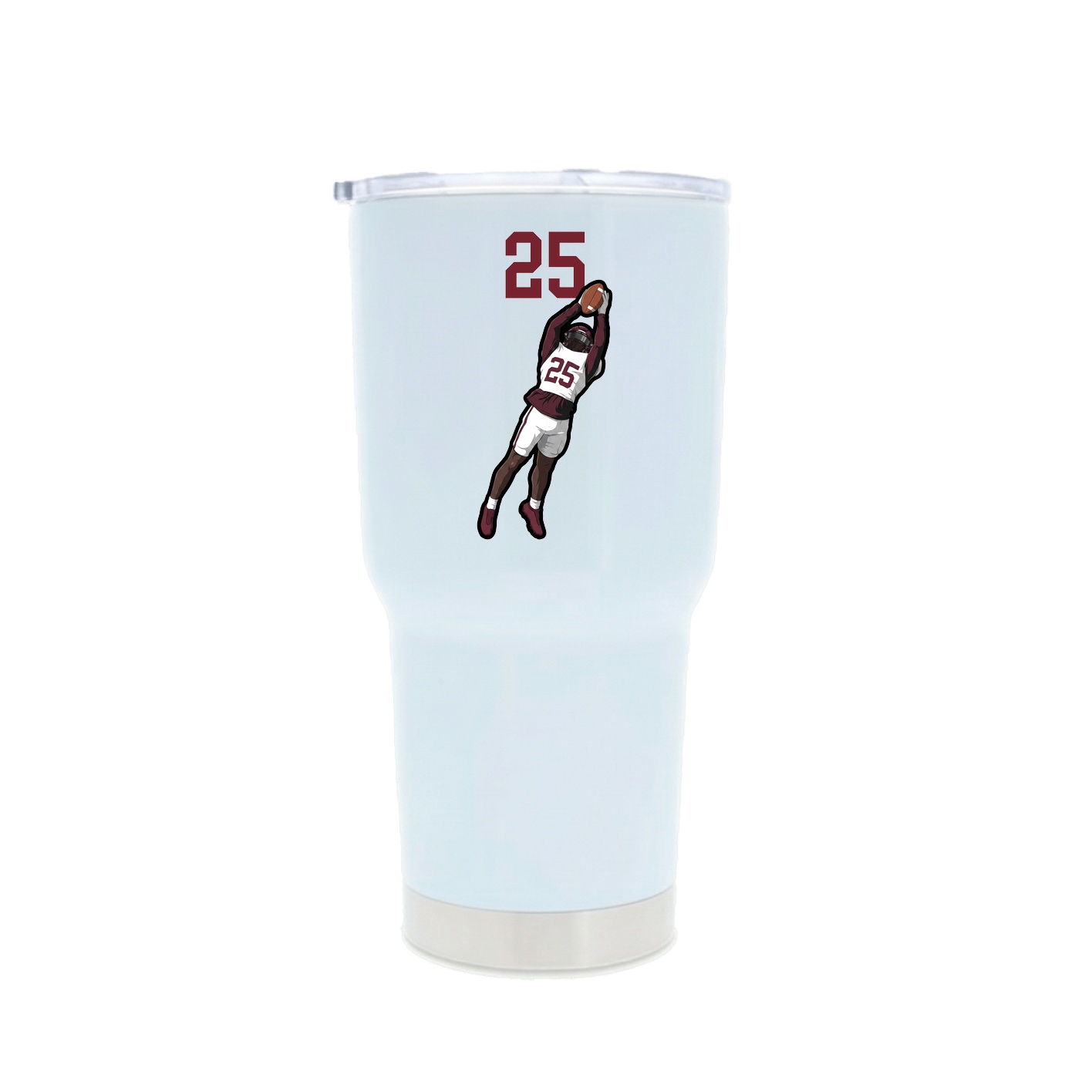 30oz Stainless Steel Tumbler — Number Top in White