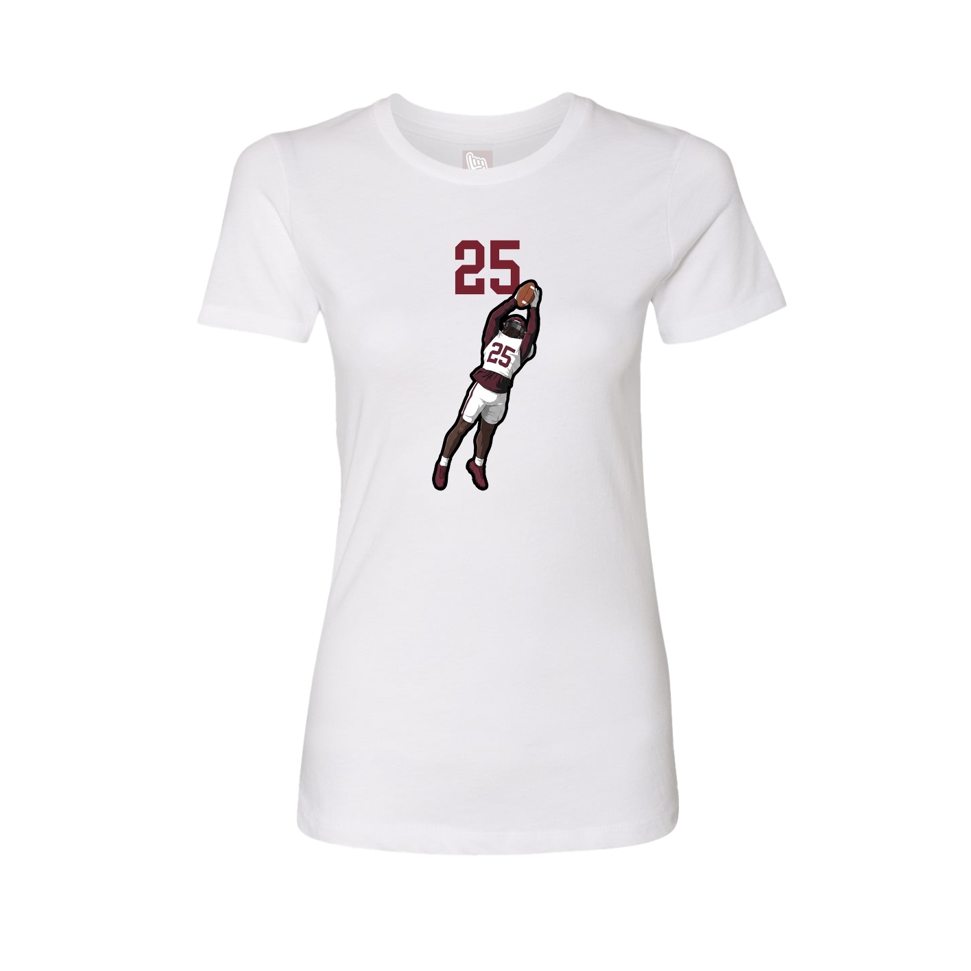 Fitted Women's Tee — Number Top in White