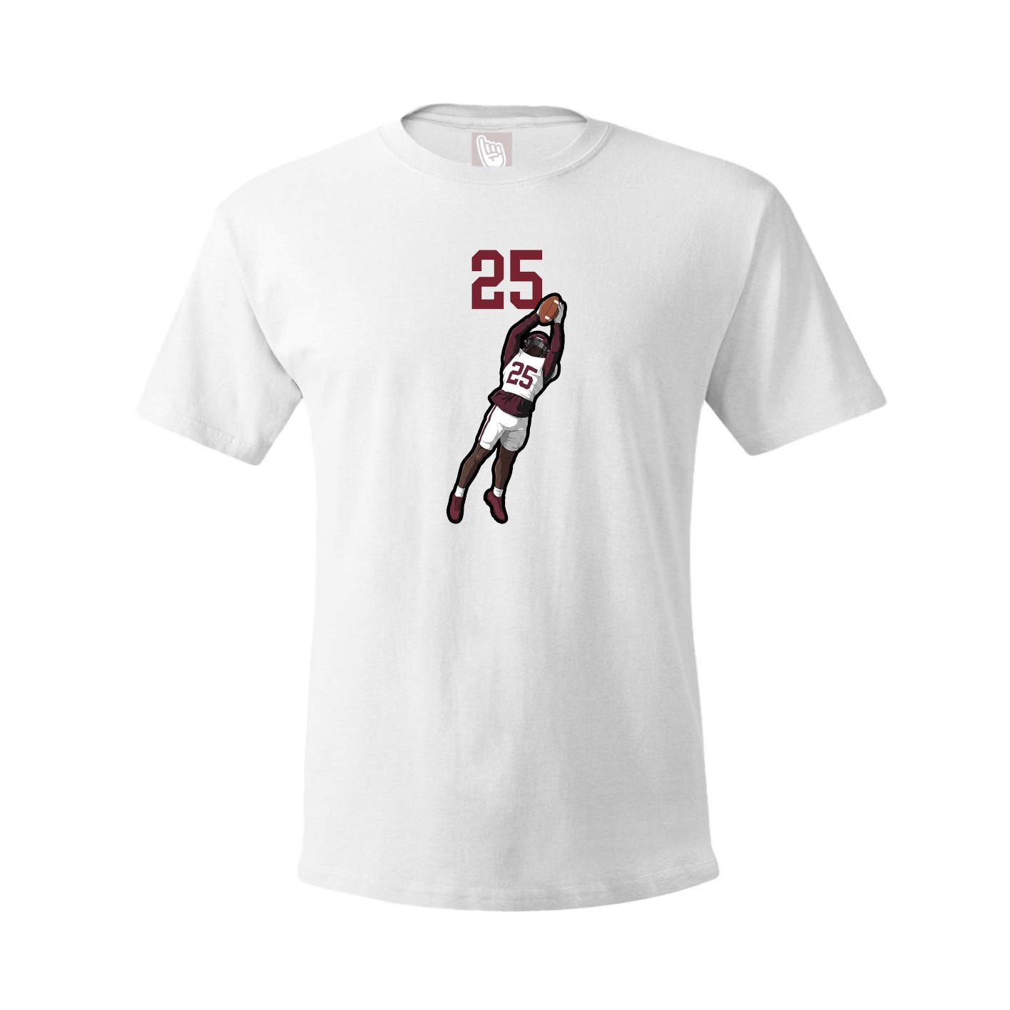 Youth Tee — Number Top in White