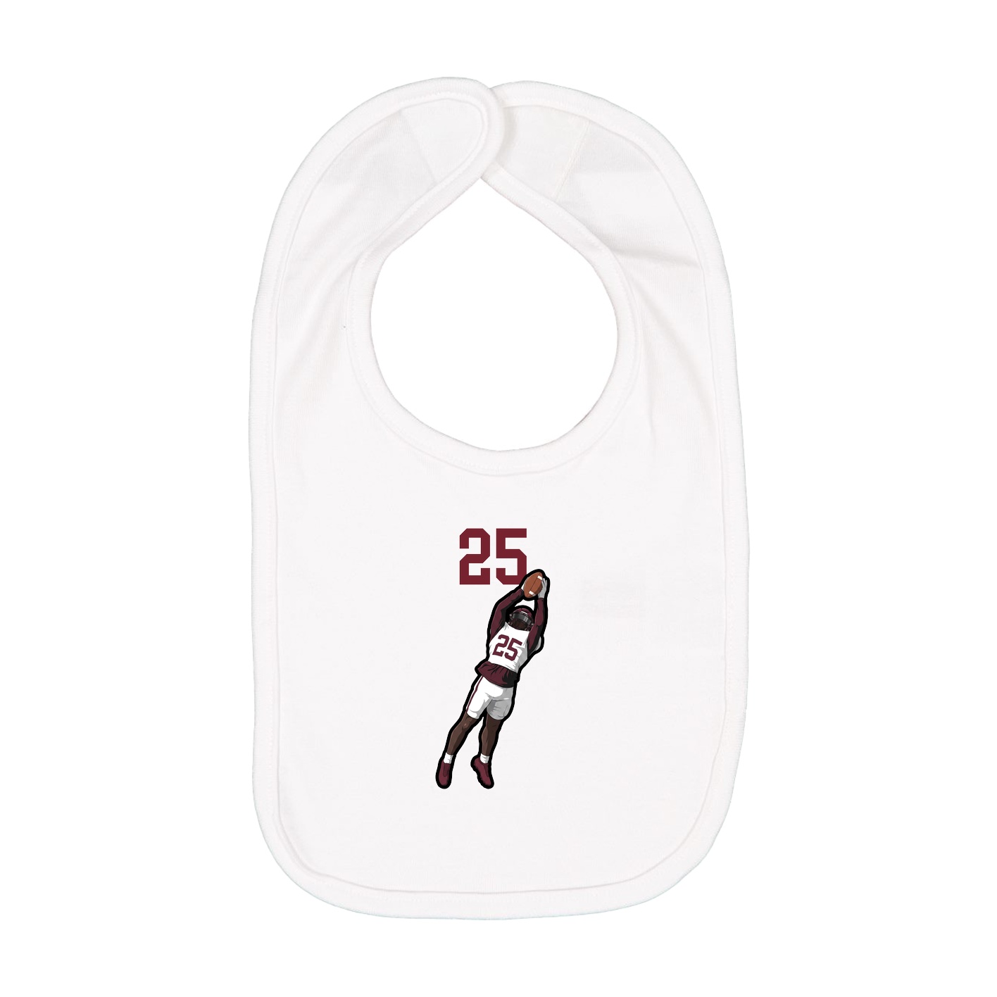 Infant Bib — Number Top in White