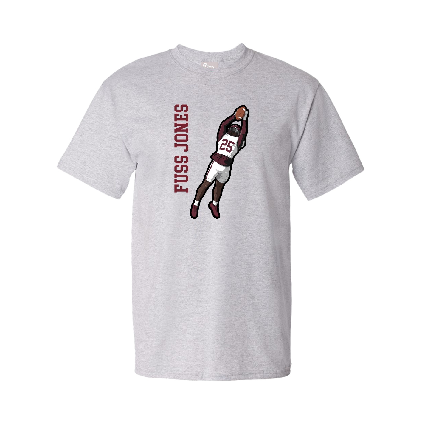 Youth Tee — Name Vertical in Grey