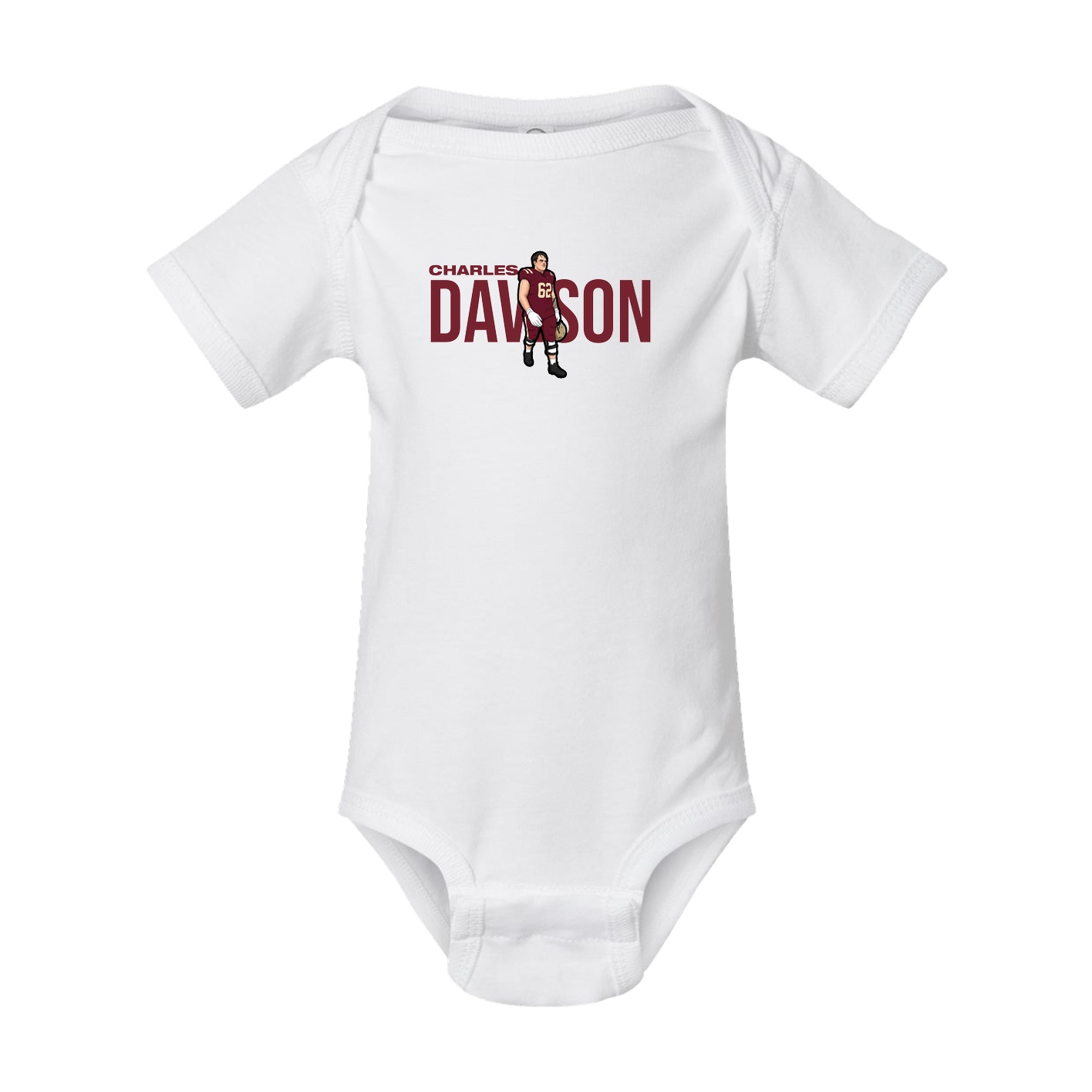 Baby Onesie — Player Name in White
