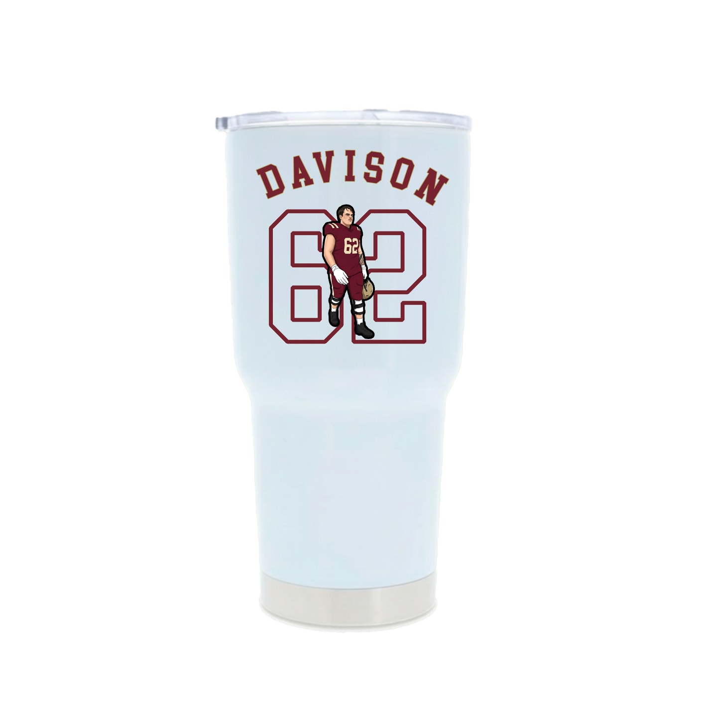 30oz Stainless Steel Tumbler — Shirsey Arch in White
