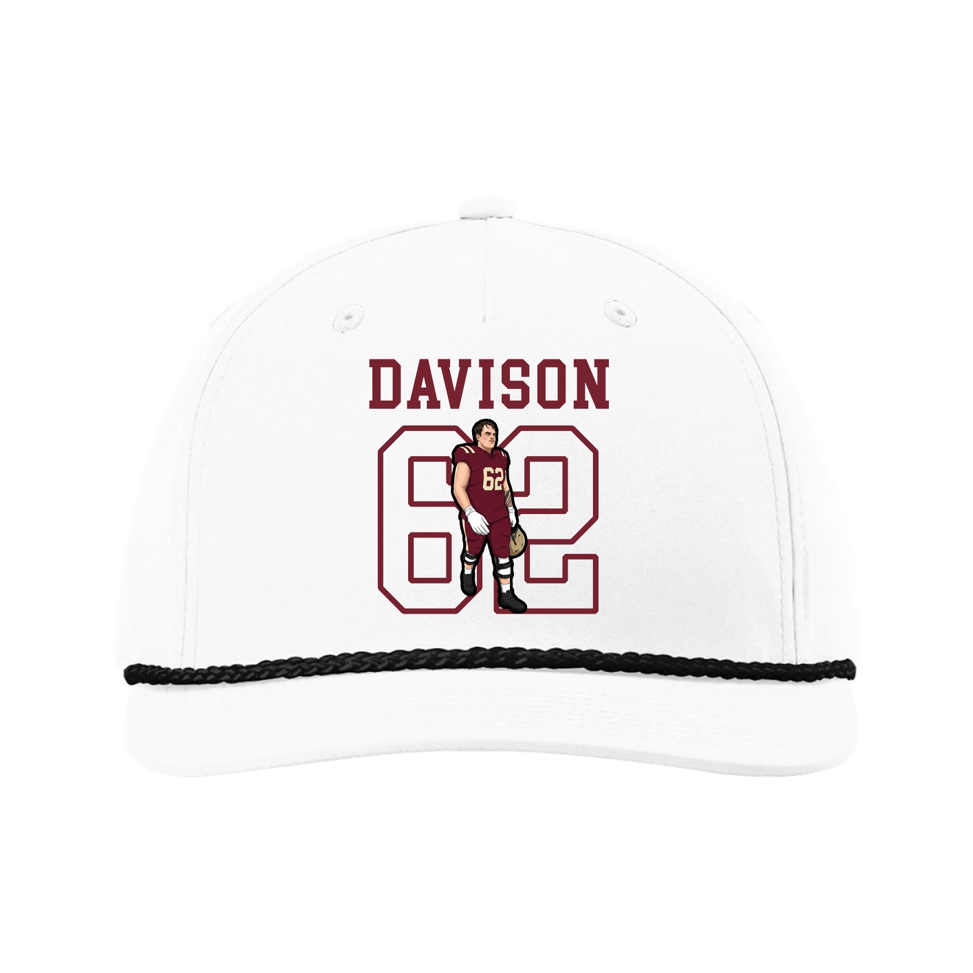 Five-Panel Classic Rope Cap — Shirsey in White