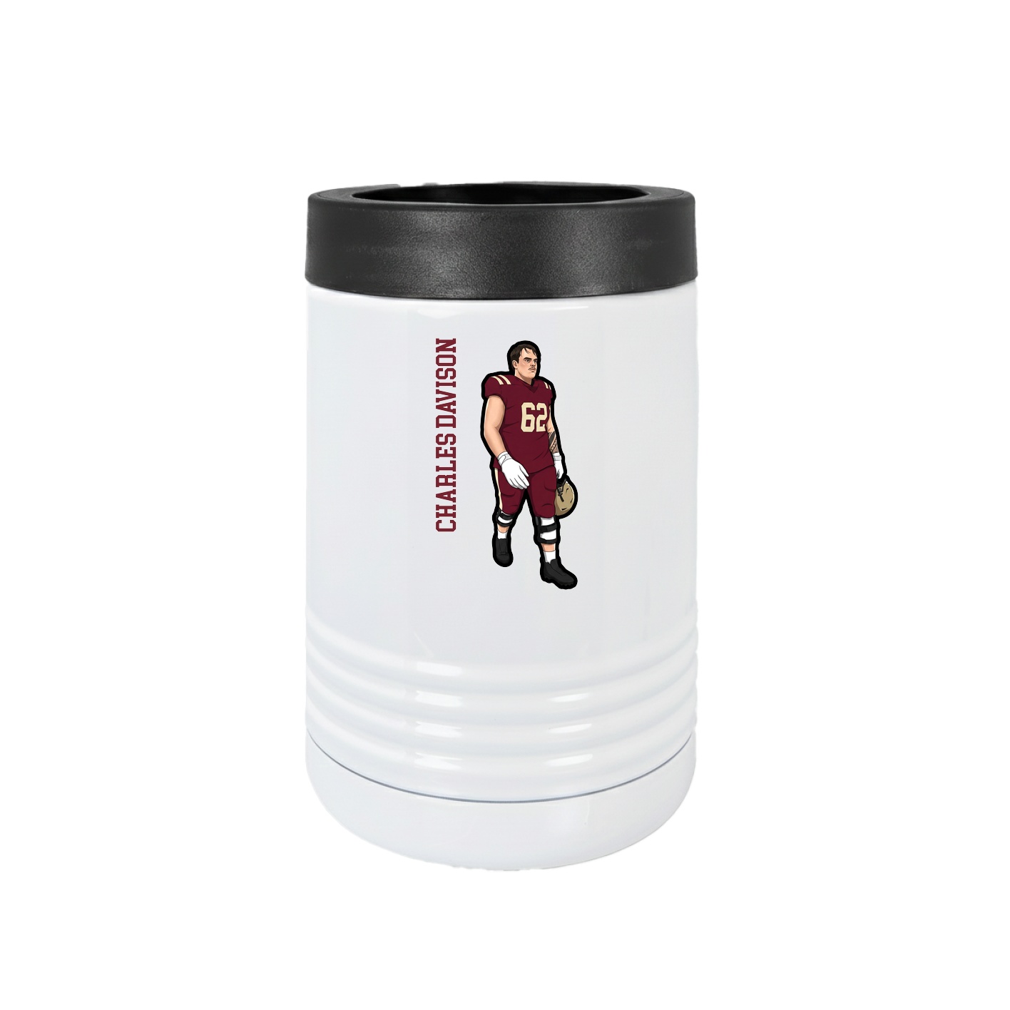 Beverage Holder — Name Vertical in White