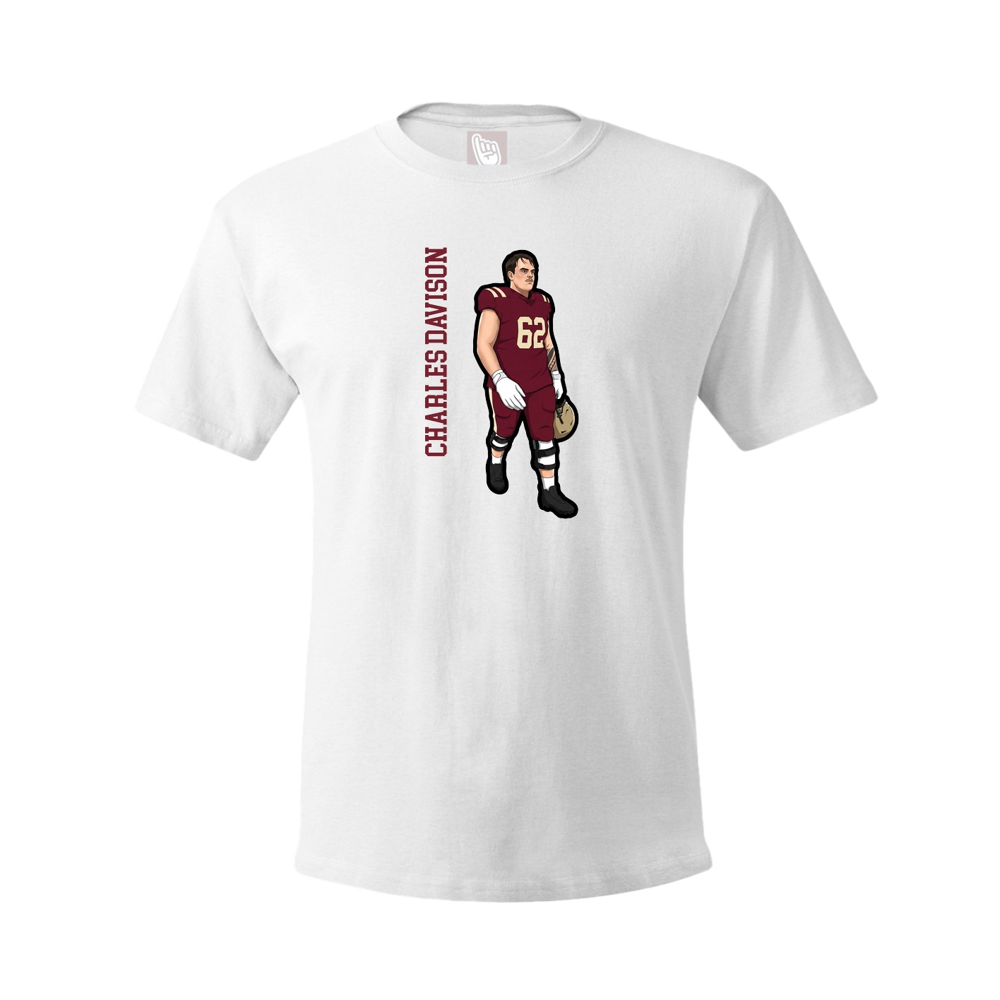 Tee — Name Vertical in White
